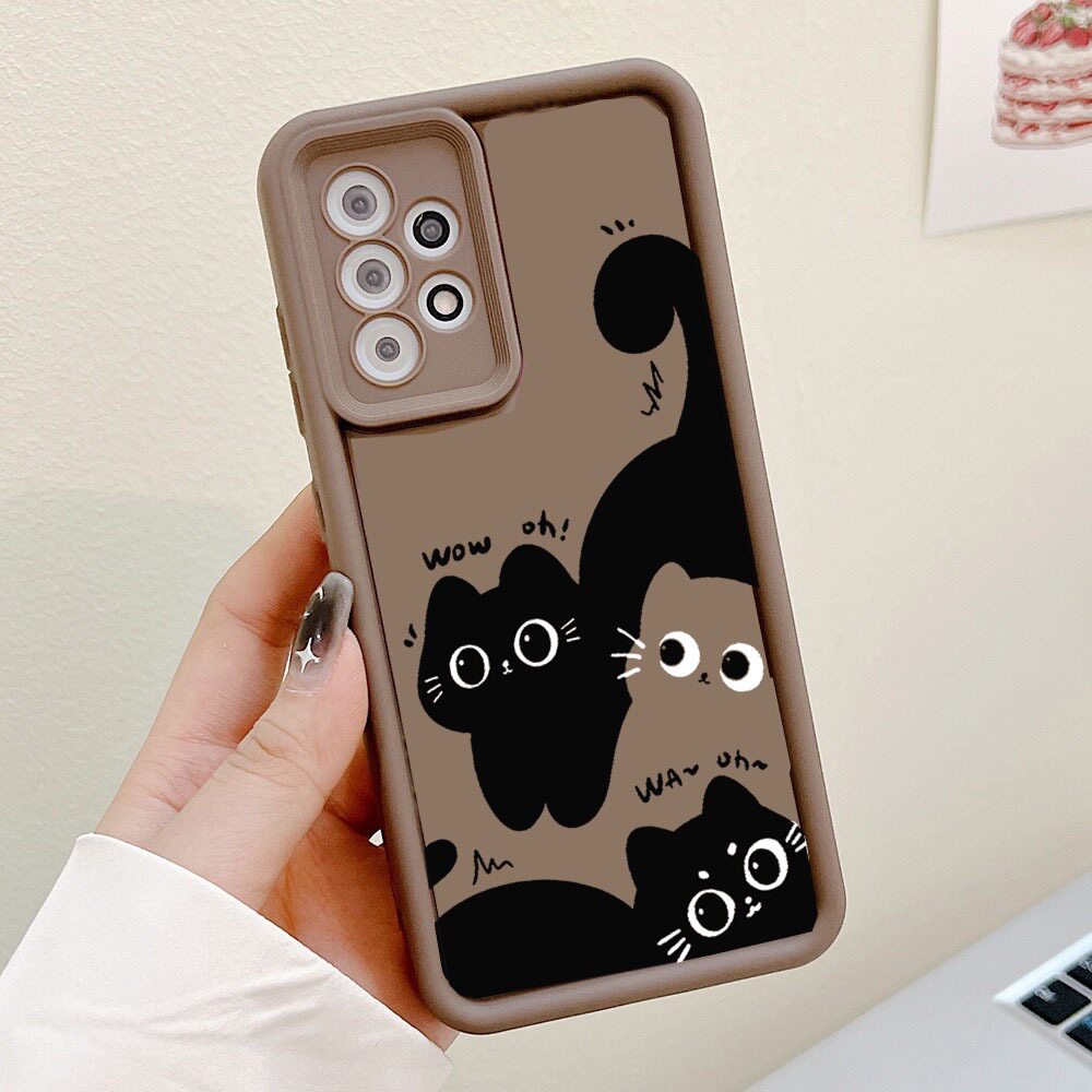 堆堆猫咪适用于三星S25ultra/S24ultra/S23/S22+手机壳S22ultra卡通A56/A55/A53/A52/A15/A25软壳S23fe可爱
