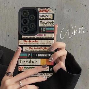 A13 A23拼接几何A33 S20FE手机壳A54 A51个性 A15 A52 S23 A53 A22 网红适用于三星S25ultra A55撞色A12 S24