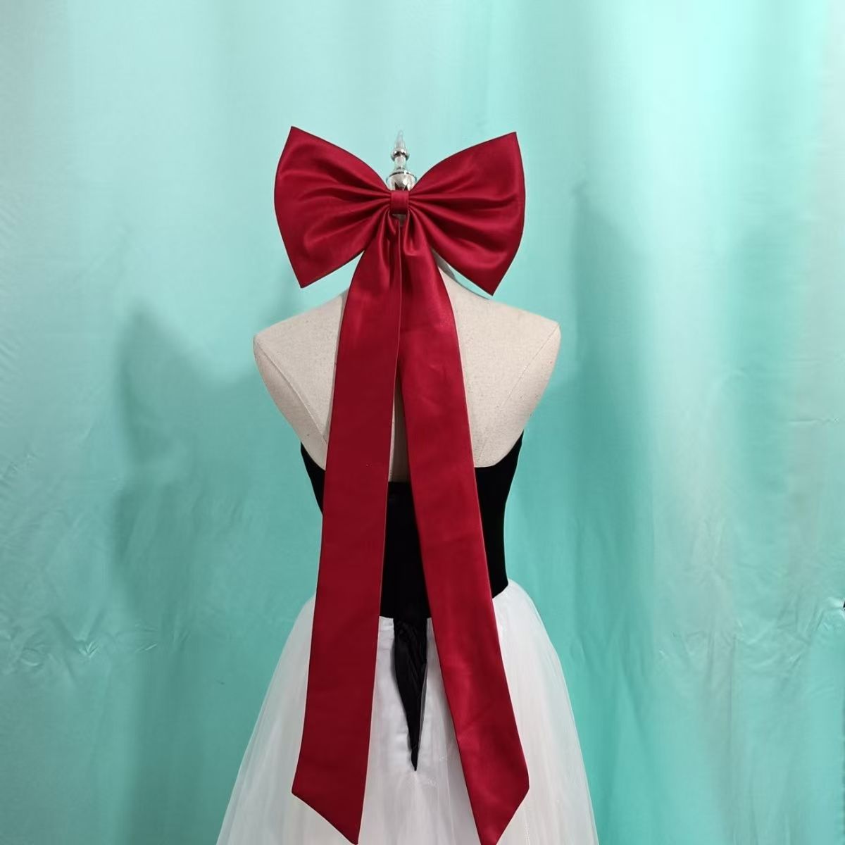 网红红色新款蝴蝶结发夹