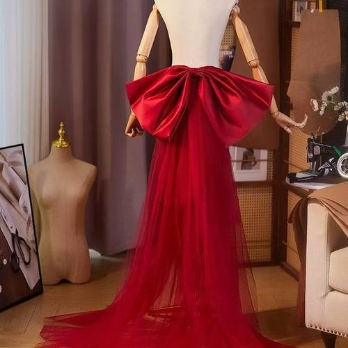 2025新款手工大红色蝴蝶结