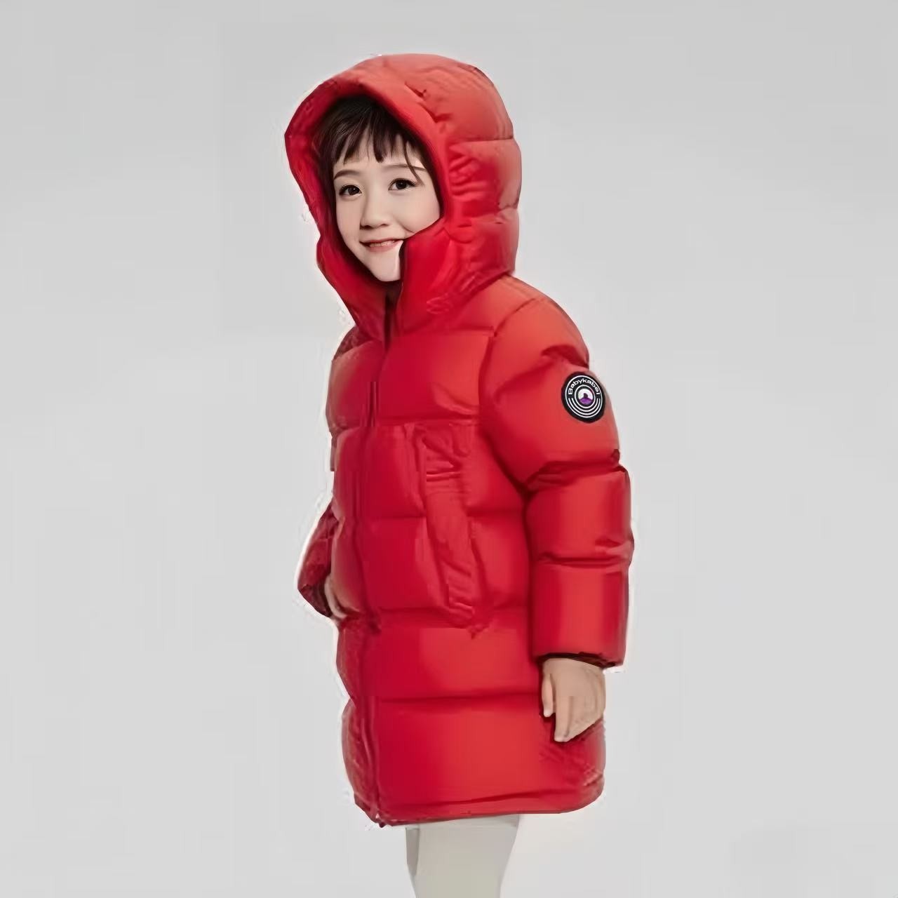 儿童羽绒服宝宝加厚中长款外套冬