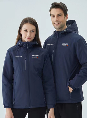 秋冬Occupy Mars马斯克SPACEX火星移民冲锋衣男女外套夹克棉衣服