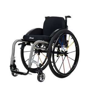 中进运动轮椅436定制钛合金碳纤维挡板休闲生活型残疾人代步车