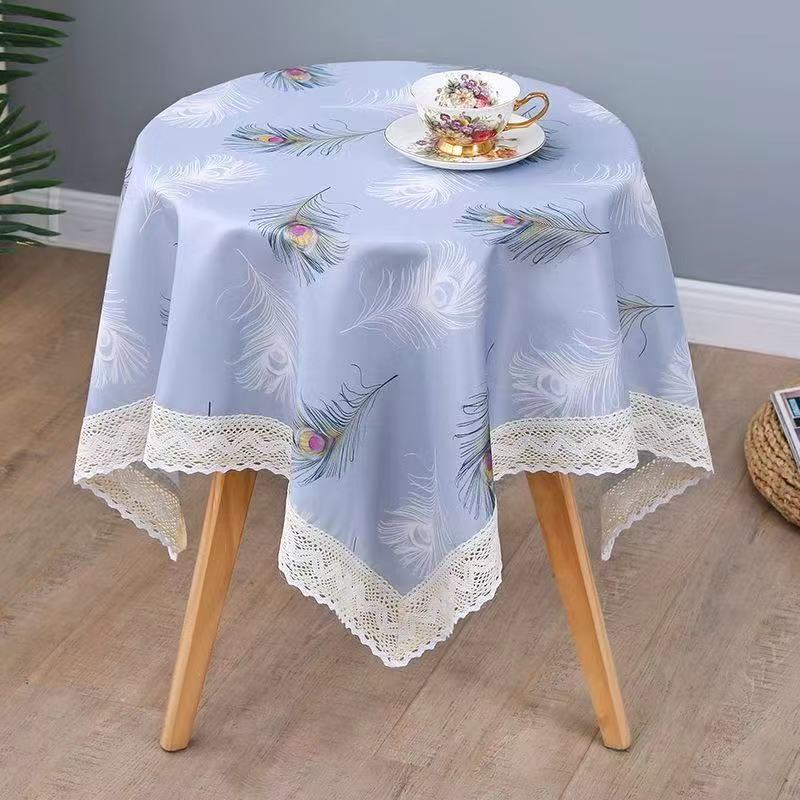 桌布欧式布艺高档奢华长方形小圆桌客厅蕾丝镂空正方形家用餐桌布