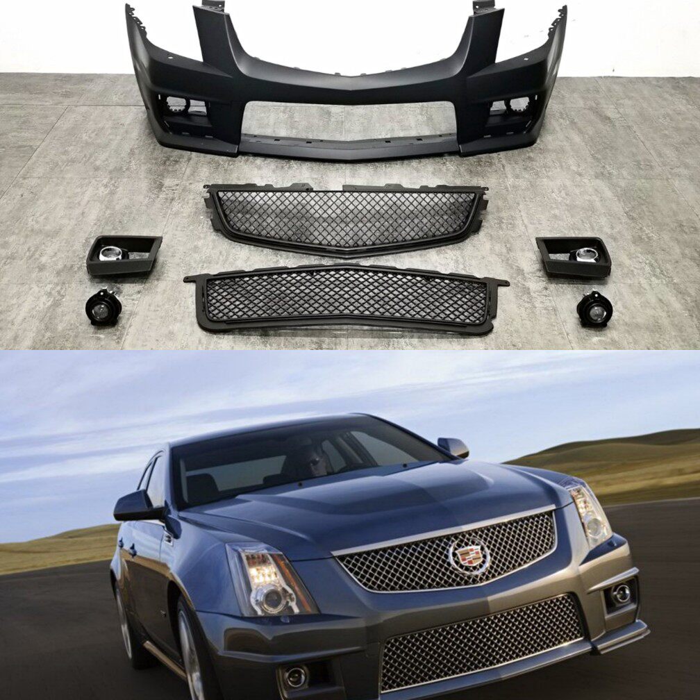 08-12款凯迪拉克ctsv改装v前杠中网cts-v大包围配件 凯迪拉克包围