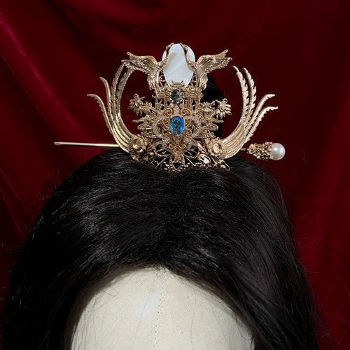 手工古风汉服束发冠男套装