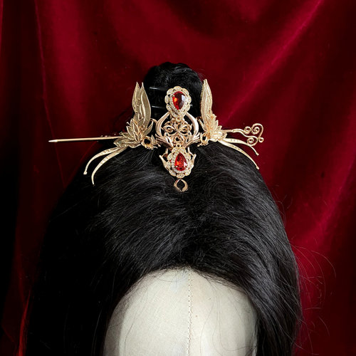 古风发冠侠女束发冠男马尾头饰