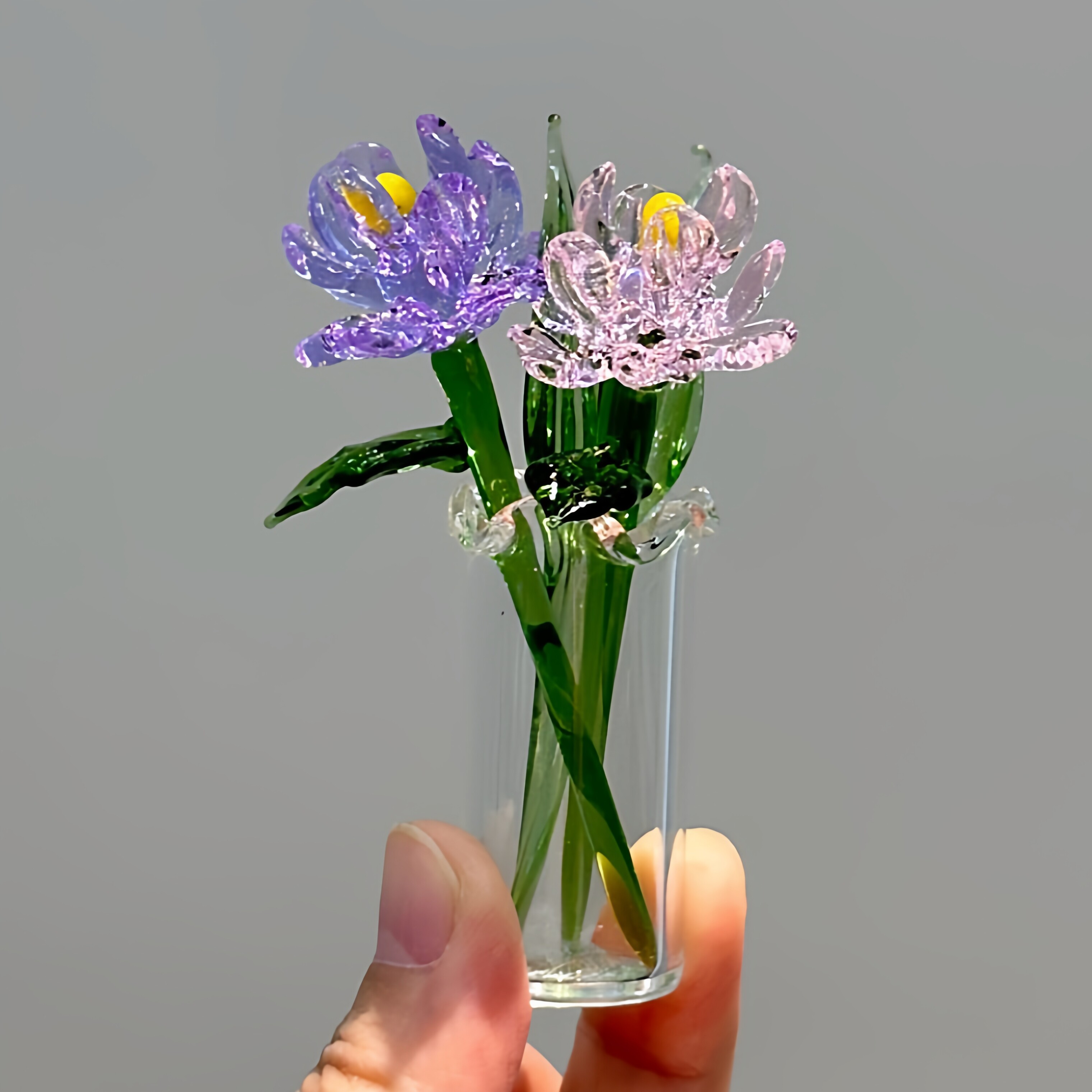 琉璃手工仿真花束桌面摆件图片