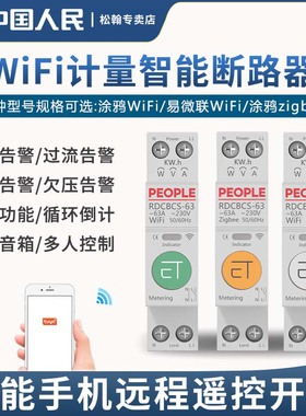 人民电器新品涂鸦WiFi计量智能断路器远程控制手机语音定时通断器