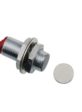 短铜管 霍尔传感器接近开关 H12N1-N  NPN三线常开 送磁铁12-24V