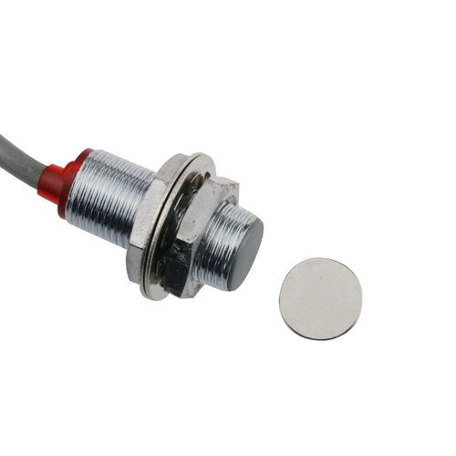 短铜管 霍尔传感器接近开关 H12N1-N  NPN三线常开 送磁铁12-24V