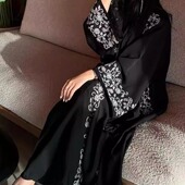 礼服烫钻长袍开衫 dubai dress阿拉伯轻奢中东宴会礼服迪拜长袖