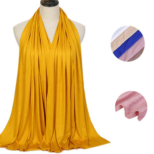 纯色透气丝光棉长巾 莫代尔秋冬单色披肩围巾cotton jersey scarf