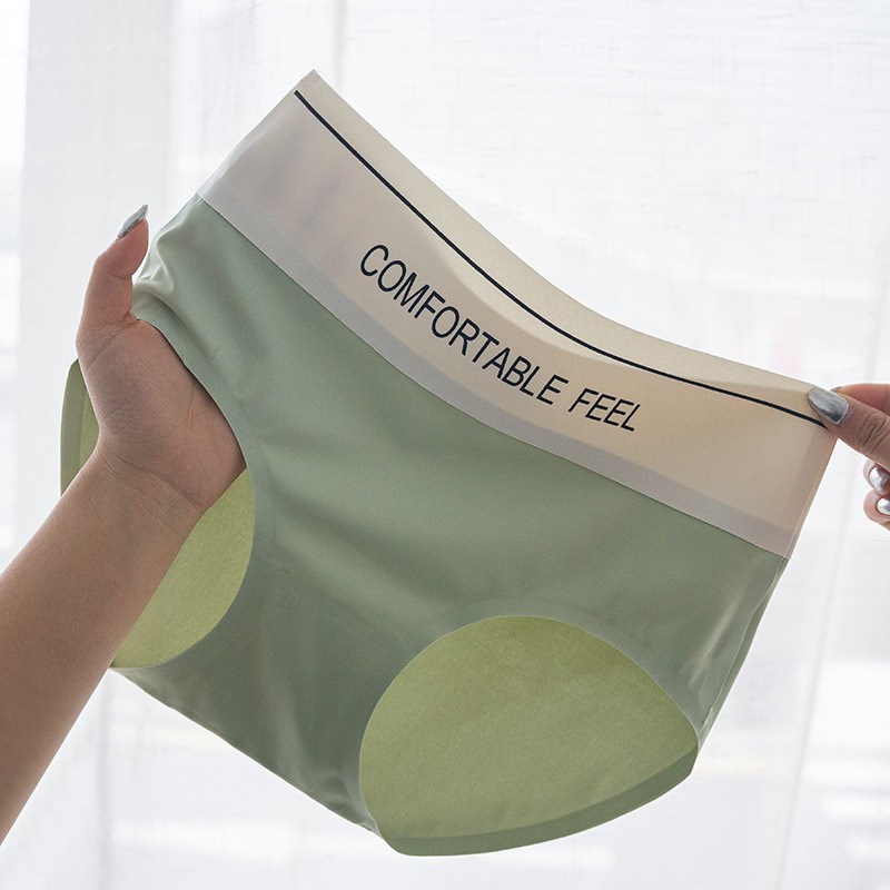 彩悉运动瑜伽中高腰无痕内裤女士收腹提臀舒适透气底档时尚三角裤