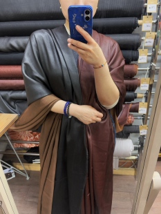 弹力小重缎真丝香云纱布料 油润桑蚕丝红云纱裤子面料纯色黑色