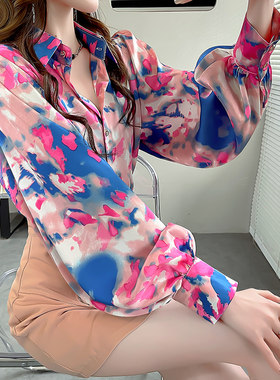女人味衣服气质高端上衣花衬衣