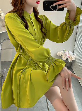 胖MM显白立领衬衫女款2025新款