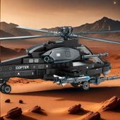 9突击直升机生日礼物军事系列组装 男孩子小颗粒拼装 积木直 模型