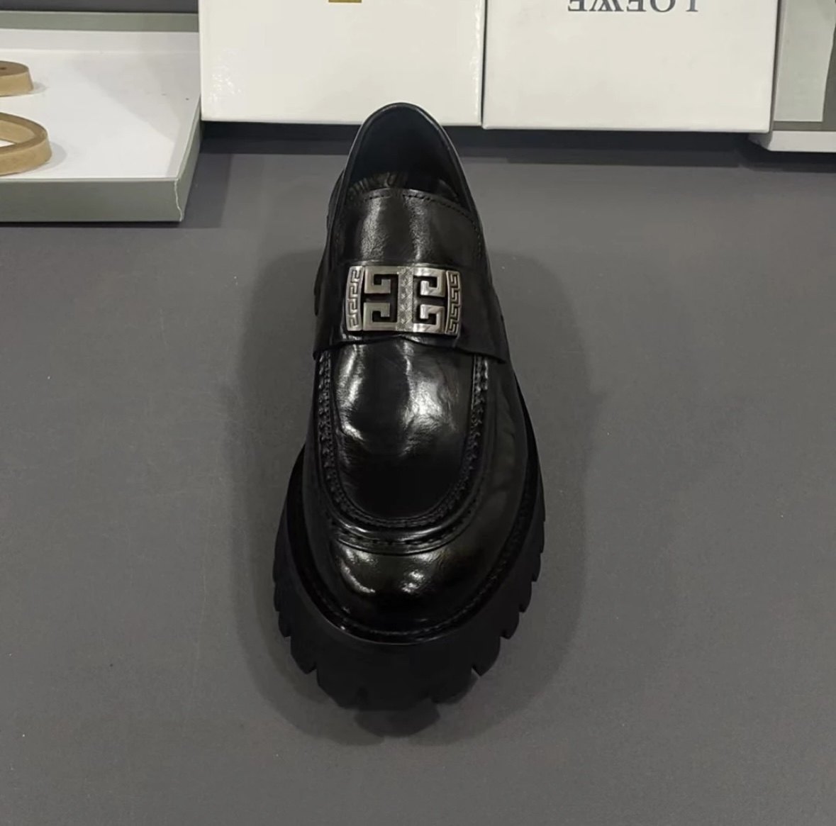 欧洲站男鞋真皮男皮鞋春季新款英伦风牛皮一脚蹬豆豆鞋厚底乐福鞋,流行男鞋,单鞋,淘宝优惠券,粉丝福利购,淘宝优惠卷