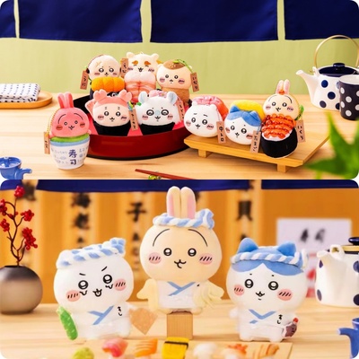 预售 日本chiikawa吉伊卡哇寿司挂件獭师红温抹茶乌萨奇小八玩偶