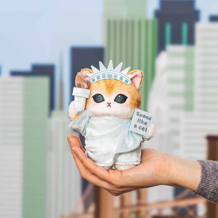 预售 日本mofusand鲨鱼猫环游世界自由女神挂件猫咪玩偶猫福珊迪