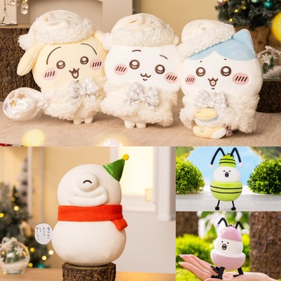 现货 日本chiikawa吉伊卡哇白色圣诞礼物乌萨奇小八玩偶雪人奥德