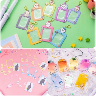 现货chiikawa吉伊卡哇透明卡套挂件乌萨奇周边小八御守型卡膜谷美