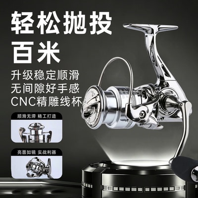 小斯泰拉纺车轮路亚全金属斜口线杯远投路亚轮矶钓海钓微物纺车轮