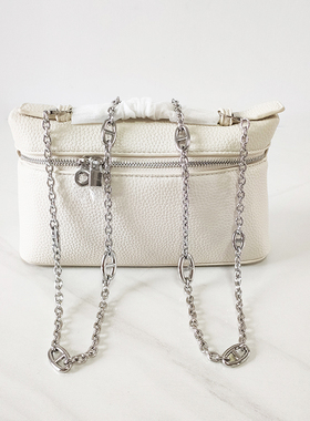 猪鼻子链条lp饭盒包包链子肩带改造配件斜挎背带伊芙琳银色包链