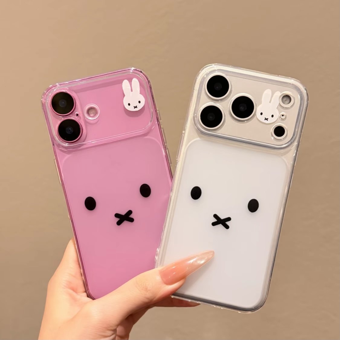 可爱米菲表情大视窗秒变17Pro适用iphone17Promax手机壳16创意14plus软壳15Promax苹果13Pro精孔12透明手机壳