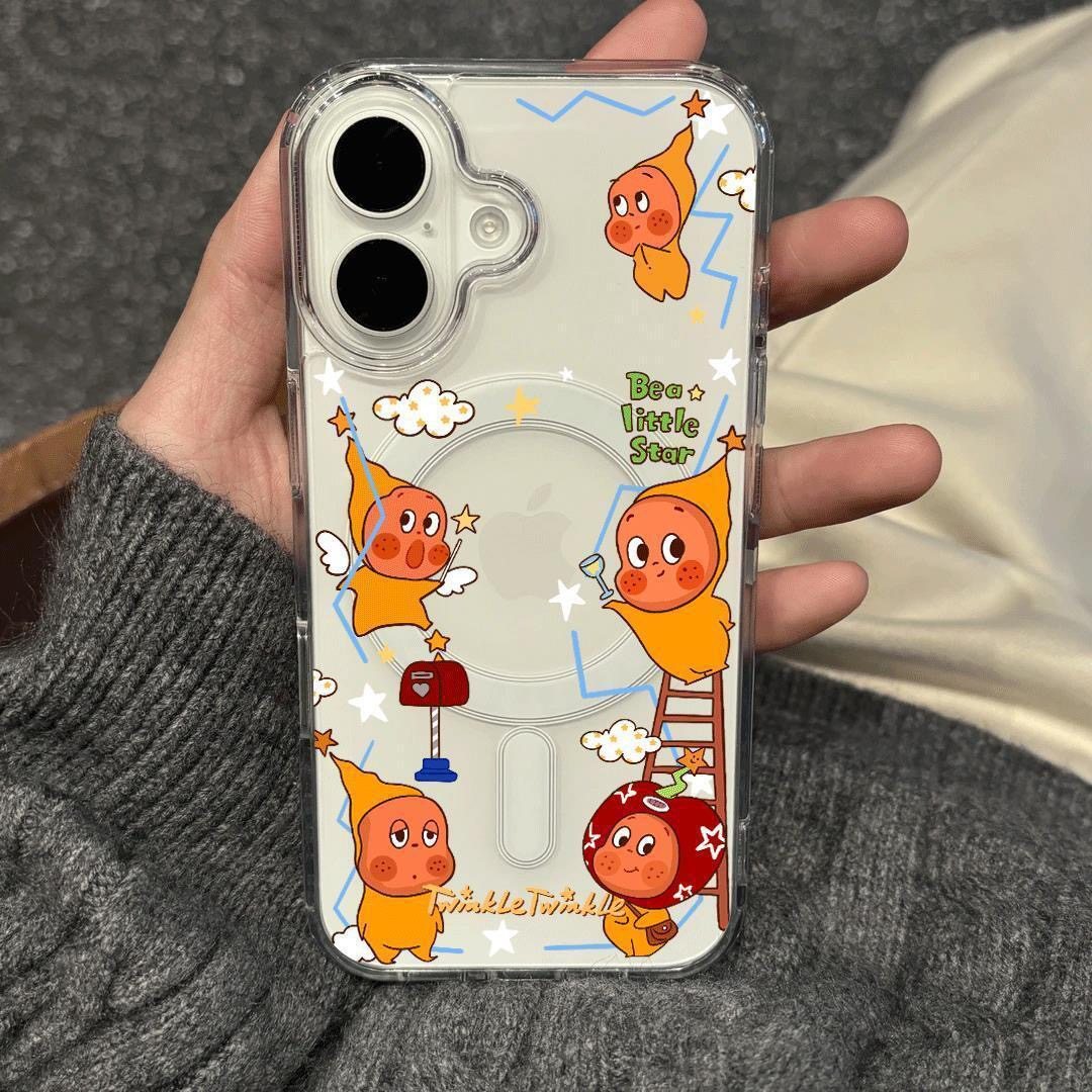腮红星星小人适用iphone17pro手机壳14plus磁吸16