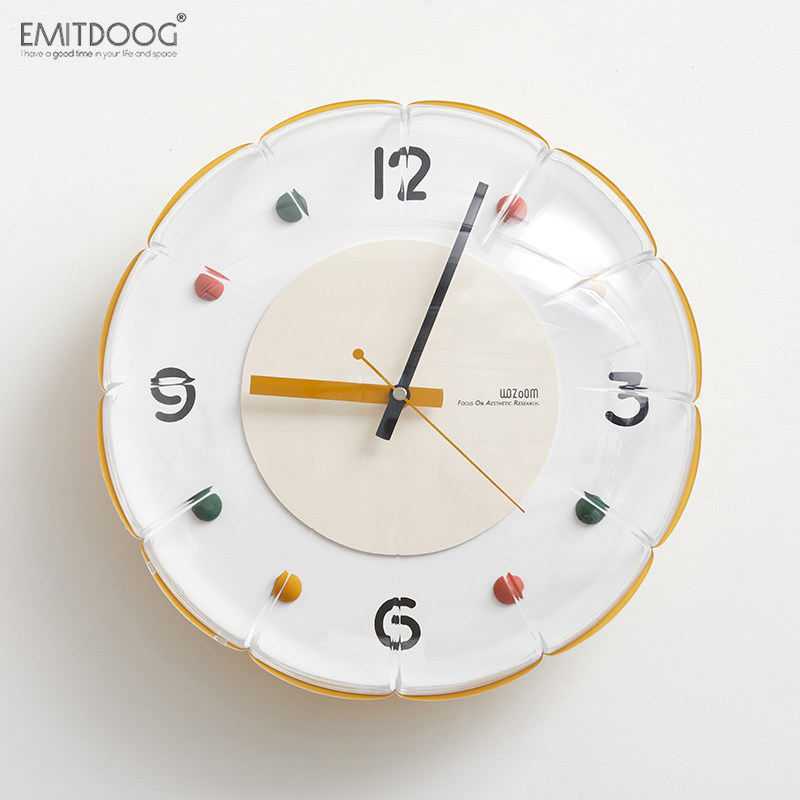 多一米免打孔现代简约挂钟客厅2026新款餐厅大气创意时钟表挂墙,家居饰品,挂钟,淘宝优惠券,粉丝福利购,淘宝优惠卷