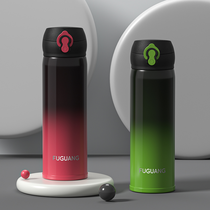 富光保温杯高颜值渐变色弹盖杯