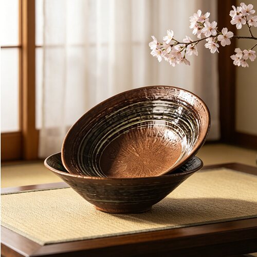 山涧流釉 8 寸汤面碗 家用大容量陶瓷面碗700ml