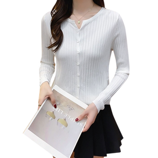 针织开衫春装女款2026年新款上衣v领薄款女披肩白色内搭毛衣外套