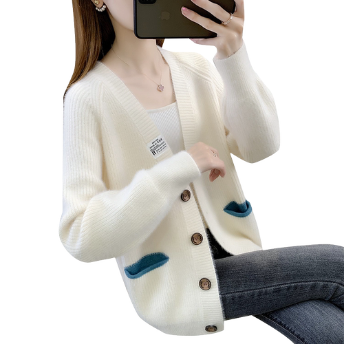 毛衣开衫外套女2025新款早秋针织衫小香风仿水貂绒外搭上衣女秋冬