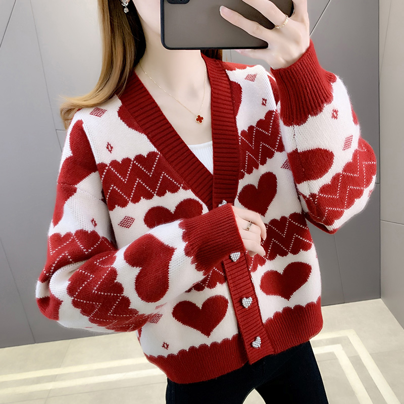 针织开衫秋装女款2025年新款上衣爆款毛衣女宽松洋气外套女春秋款