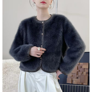 外套2026新款今年流行爆款高级仿皮草小香风女士短款皮毛一体上衣