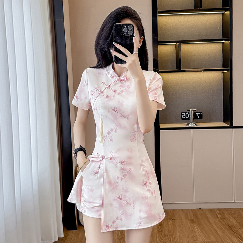 工作服女美容院改良旗袍新款温柔气质柔式spa按摩足浴技师工作服