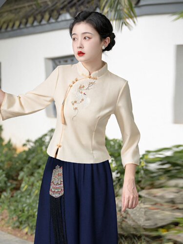中国风唐装立领套装唐装
