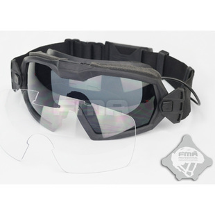 FMA OK护目镜户外骑行风镜加强风扇版防雾散热风镜黑色/沙色TB885