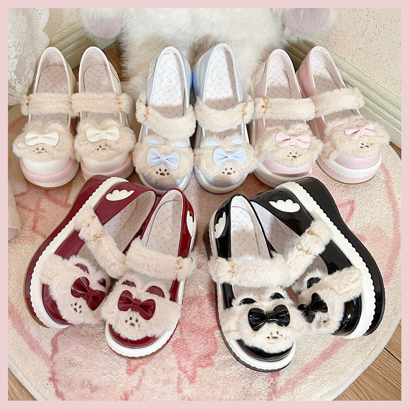 [蛋糕熊]lolita鞋可爱原创日系软妹jk小皮鞋增高厚底学生少女单鞋