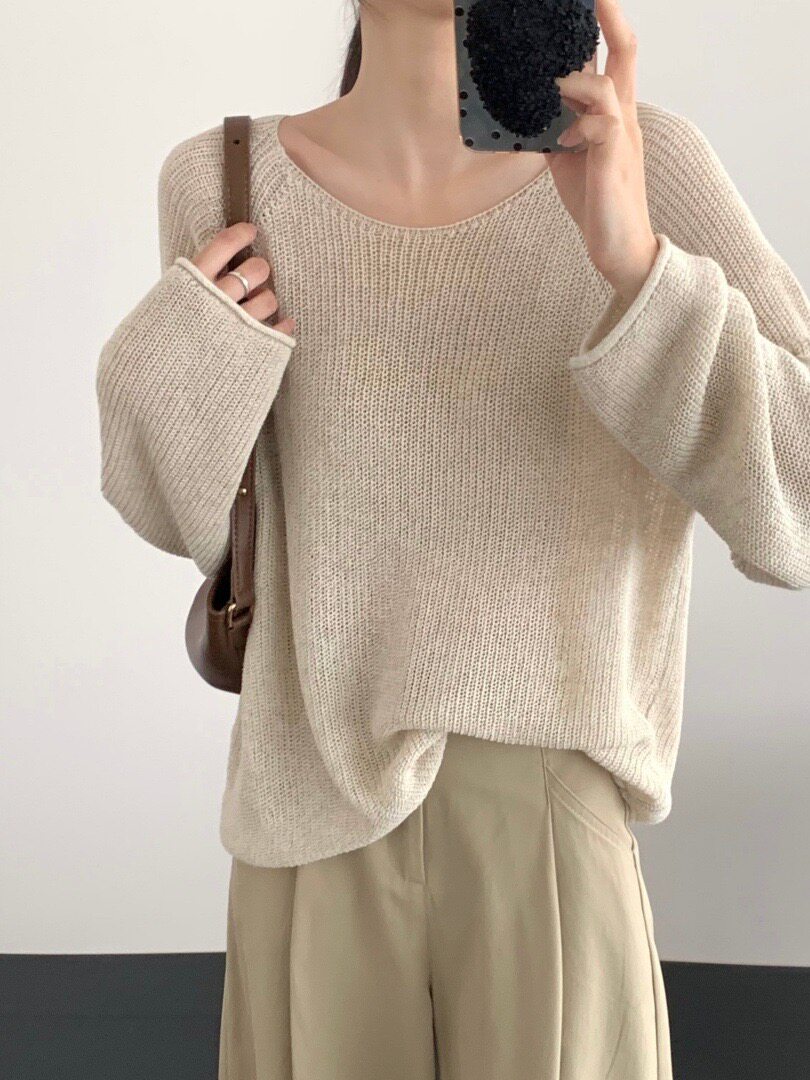 韩版宽松休闲针织衫女初秋新款开衫吊带防晒外套