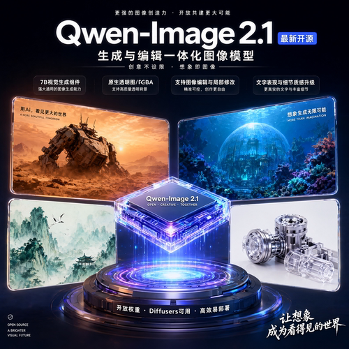 9月最新最强开源图像模型Qwen-Image2.1图片编辑 Comfyui整合包