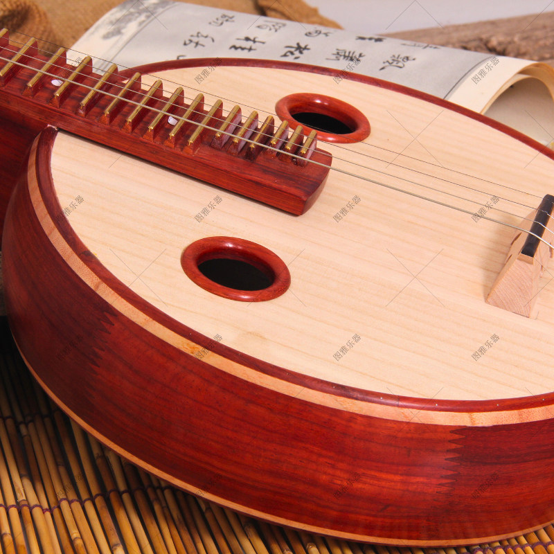 民族弹拨非洲紫檀木大阮琴乐器初学者专业演奏全适配6522DRT赠弦