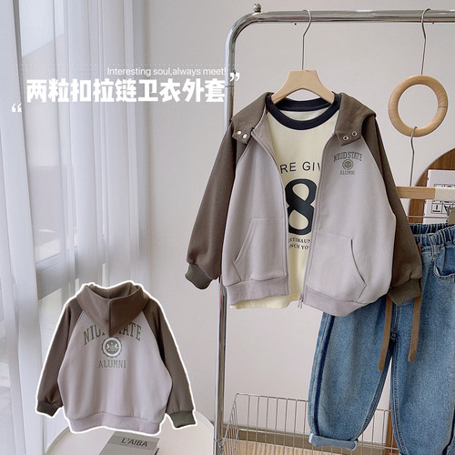 牛哆哆春秋连帽韩版休闲印花