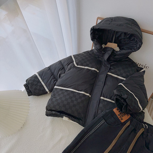 啦芙莱童装厚款男女童90白鸭绒