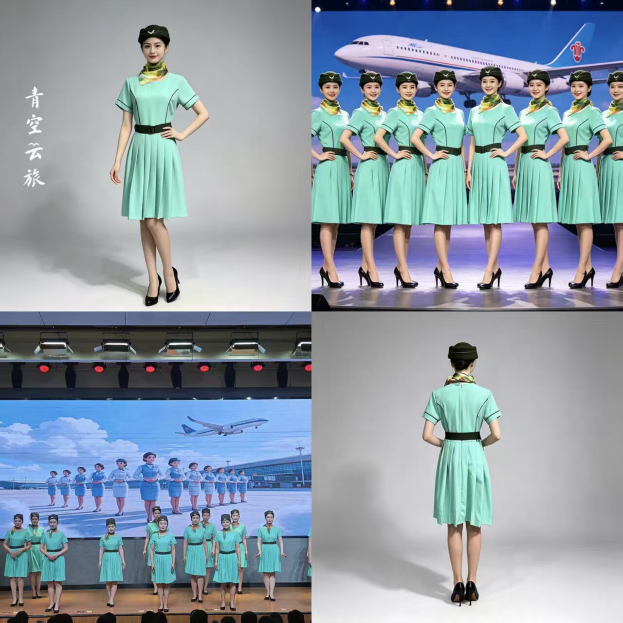 空姐礼仪迎宾舞台演出服租赁图片