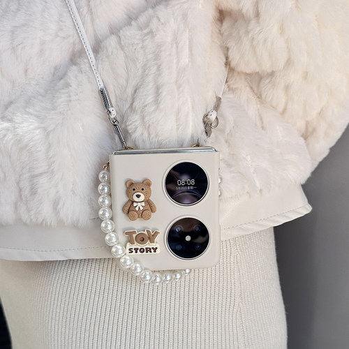 原装正品适用华为pocket2手机壳p50pockets折叠屏小米Mix荣耀magicV斜挎三星ZFilp6保护套挂绳oppofindn3女vi