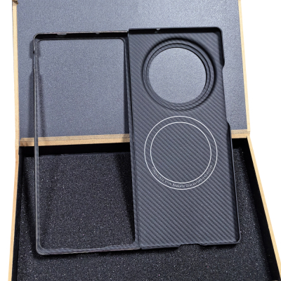 原装正品适用VivoXFold3pro/Fold2凯夫拉手机壳xfold+碳纤维600D细纹磁吸轻薄防摔保护套折叠高档硬外壳前盖
